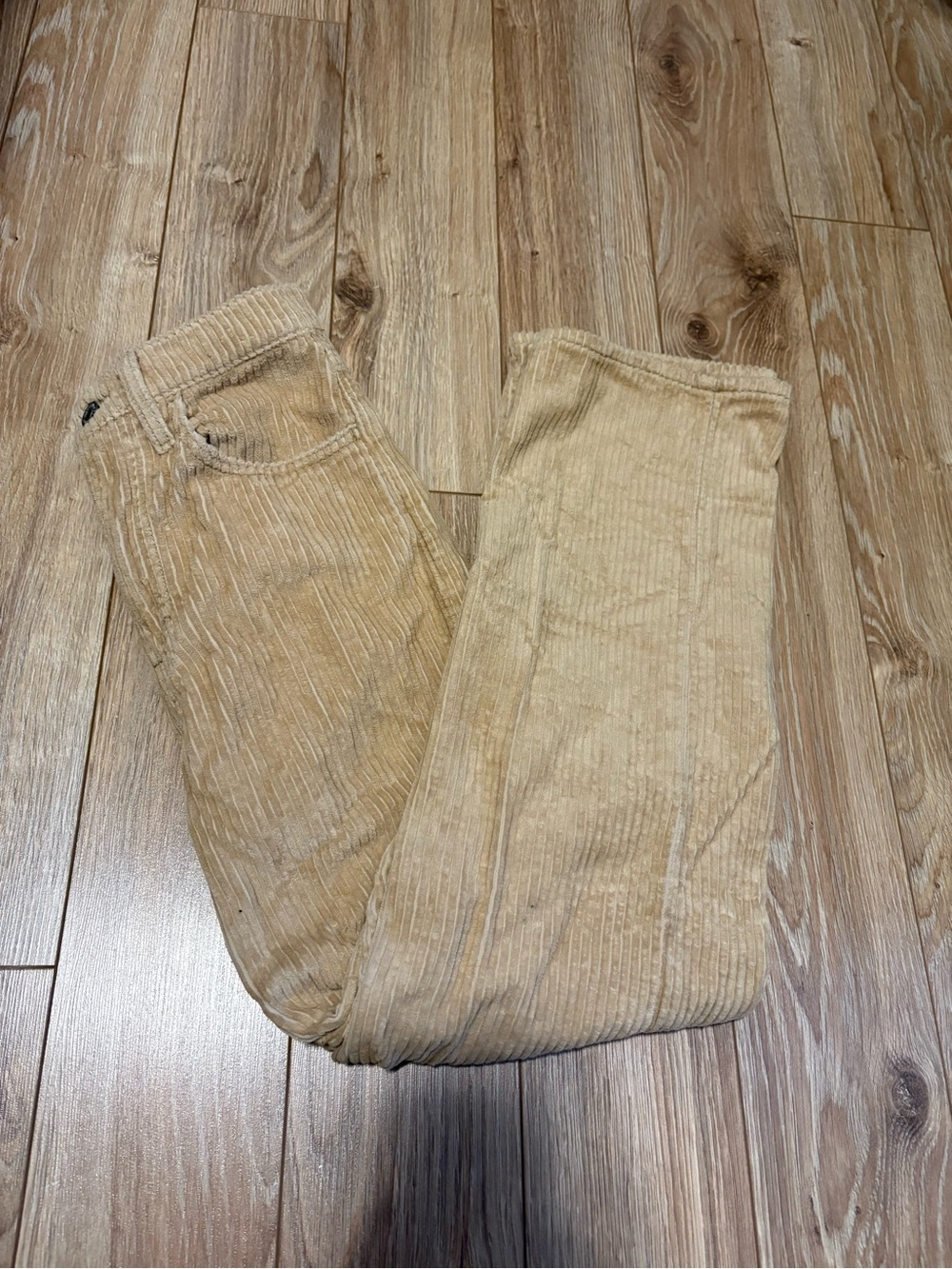 Levi's Beige Corduroy Wide-Leg Jeans